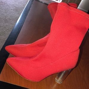 Red Fashion Nova Booties